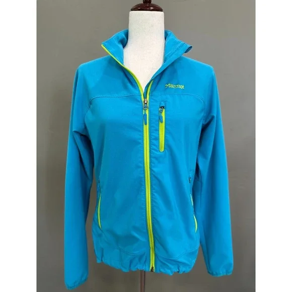 Marmot Womens Tempo Active‎ Jacket Blue Sea Waterproof Adventure Sz Medium EUC - Picture 4 of 16
